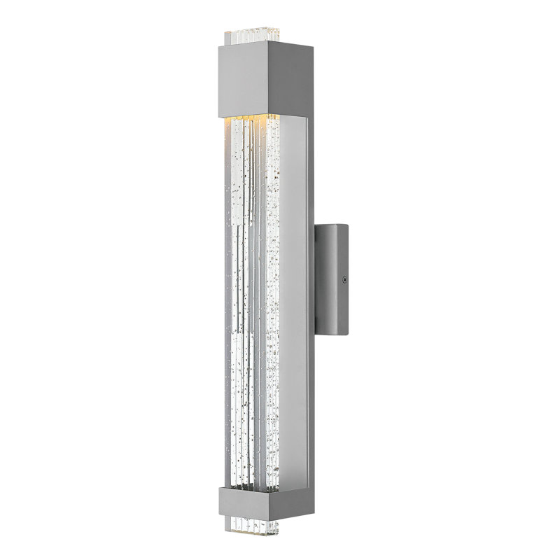 Plafonnier encastré d'extérieur à 1 ampoule Glacier, Bronze, H 28 po x l 4,8 po x P 4 po