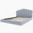 Velvet Upholstered Queen Bed Floor Bed Frame Shell-Shaped Headboard For Bedroom,No Box Spring Needed,Light Blue-1496574800