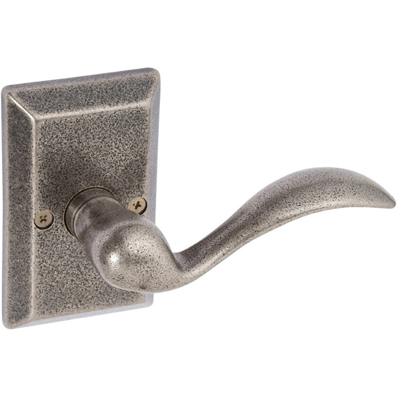 Sandcast Collection Single Dummy Door Lever, Right, Aged Bronze