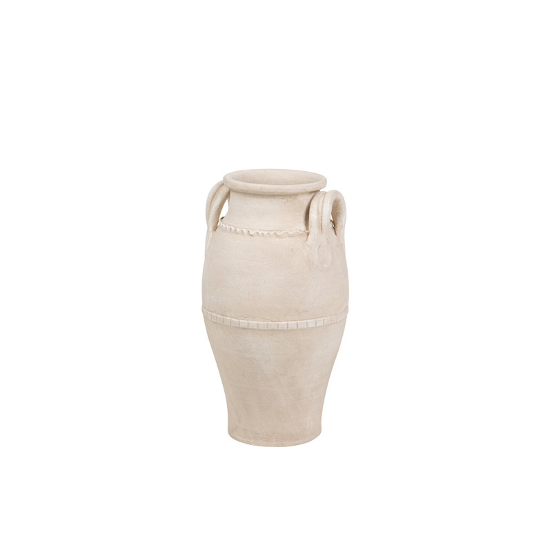 CERAMIC VASE, Overall Height- 50cm, Beige