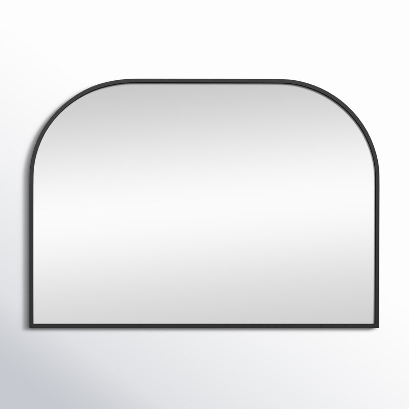 Sabine Metal Wide Arch Wall Mirror, Black, 30" x 40"