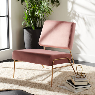 Chaise d'appoint en velours 26,63 cm de large Metrodora