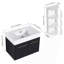 Meuble-lavabo mural 30 po avec lavabo et support de rangement, vasque en résine à bords épais