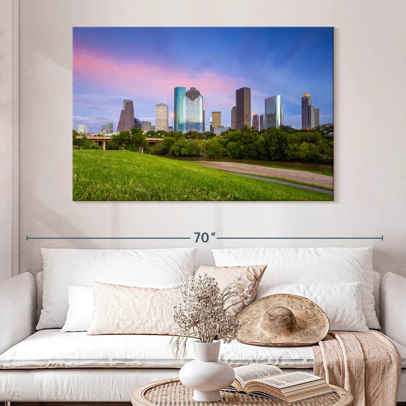 Coucher de soleil Sirci Houston, Texas, H 34 po x l 51 po