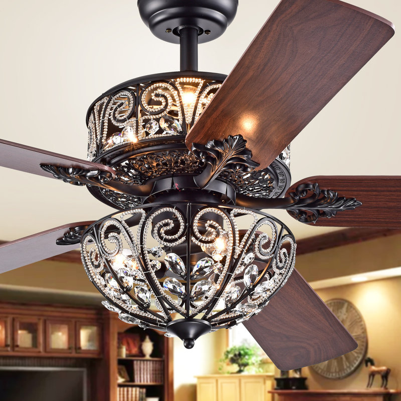 Hennis 52'' Ceiling Fan with Light Kit, Pull Chain Switch, Matte Black