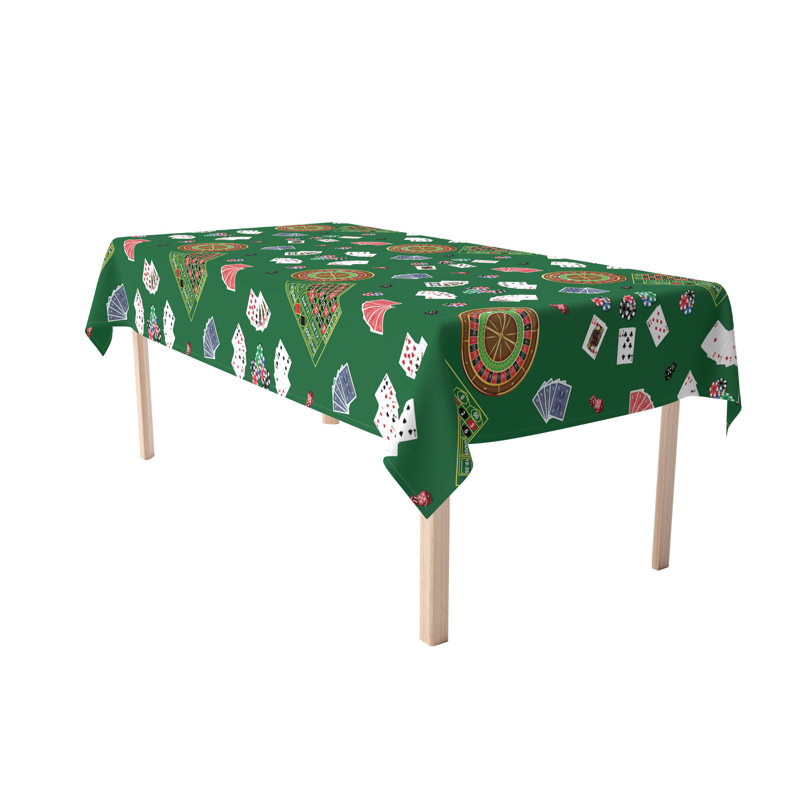 Fludd Casino Night Milliken Signature Tablecloth, 120" L x 60" W