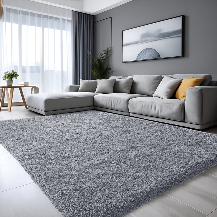 Solid Colour Shag Area Rug