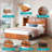 Queen Murphy Bed Cabinet with USB, 2 Drawers & Tri-Fold Mattress-658558521