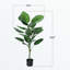 Arbre de 54 po artificiel de Dieffenbachia - plante de plancher artificielle Real Touch, peu d'entretien avec pot noir pour décoration d'intérieur