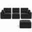 Canapé d'angle modulaire Cloud en forme de L de 103 pouces avec méridienne, assise extra profonde, revêtement en velours côtelé-1587661924