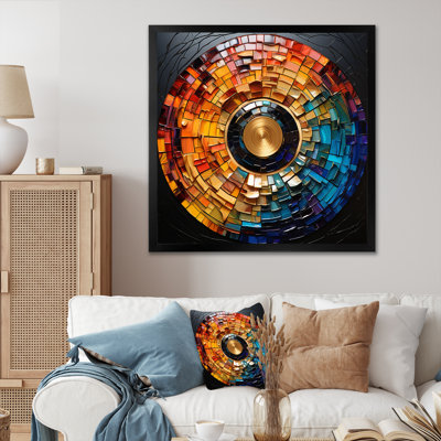 Colorful Vinyl Record Vinyl Mosaic II - Vinyl Records Framed Prints