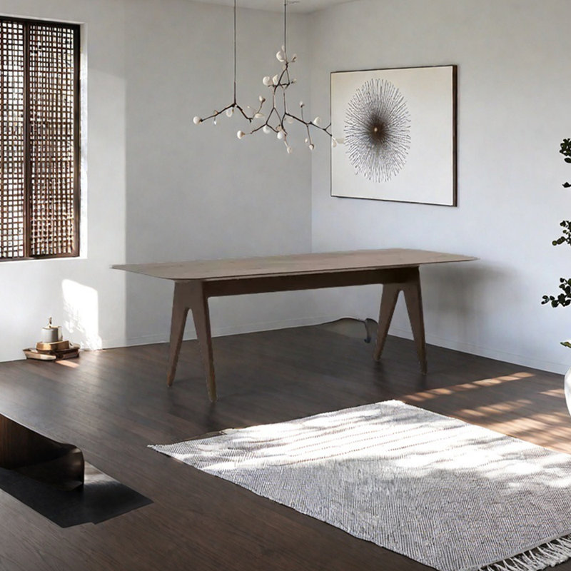 Solid wood ash dining table, 29.53"H x 62.99"L x 27.56"W
