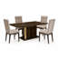 Montevino 5-Piece Extendable Dining Set with 4 Quilted Upholstered Chairs