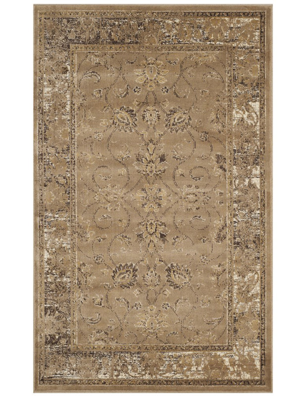 Evanoff Taupe Area Rug, Rectangle 4' x 5'7"