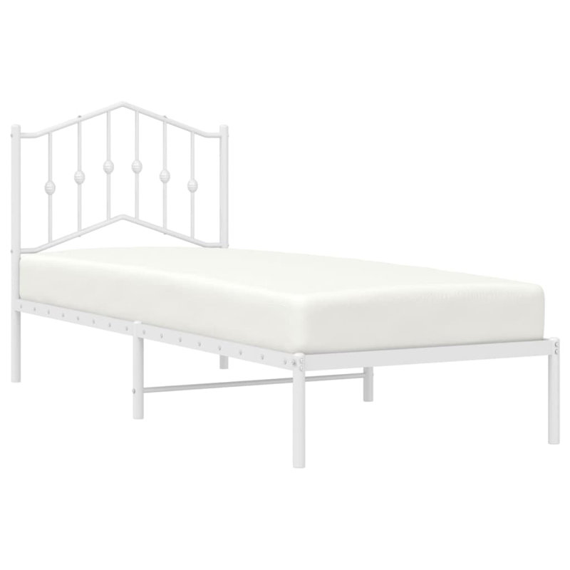 Affton Metal Bed, Single (3'), White