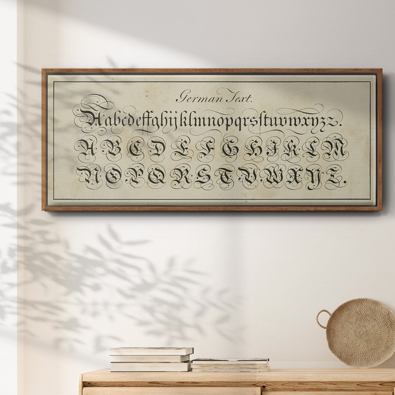 Manuscrit de l'échantillonneur I - Toile encadrée, H 20 po x l 50 po