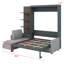 Lit escamotable mural avec canapé et tablettes Murphy-1294825670