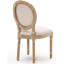 Chaise de salle à manger rembourrée en lin de 20 po de hauteur Louis H 20 po-841048577