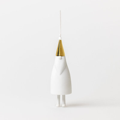 Porcelain Stories Bell Ornament - Santa Gnome