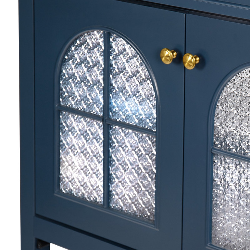 Armoire de salle de bain 35,6 po sans lavabo, Bleu