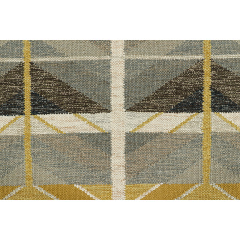 Scandinavian Wool Geometric Area Rug, Rectangle 10' x 14'