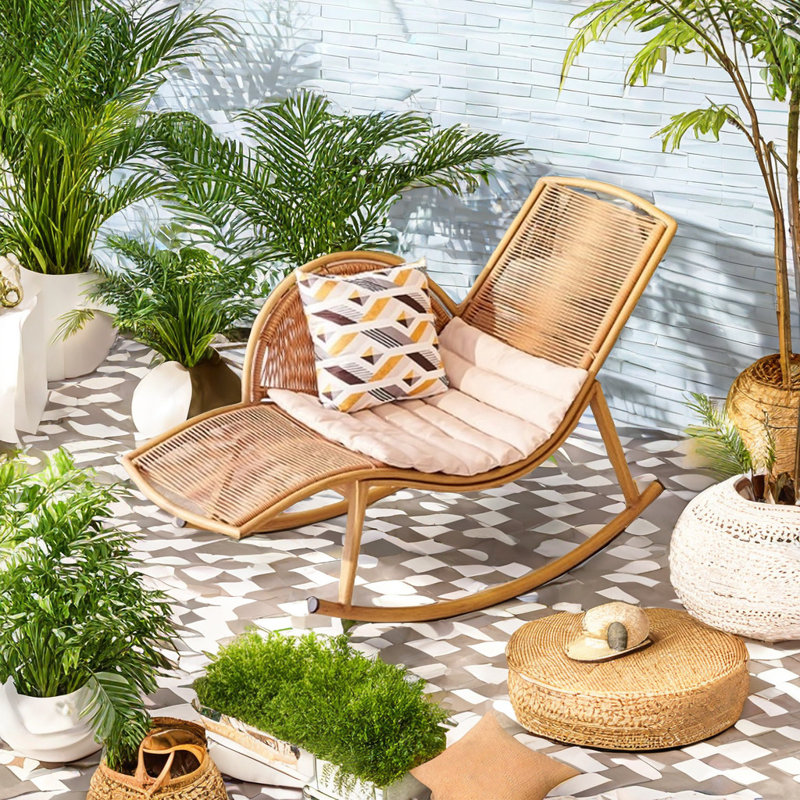 Chaise berçante en métal