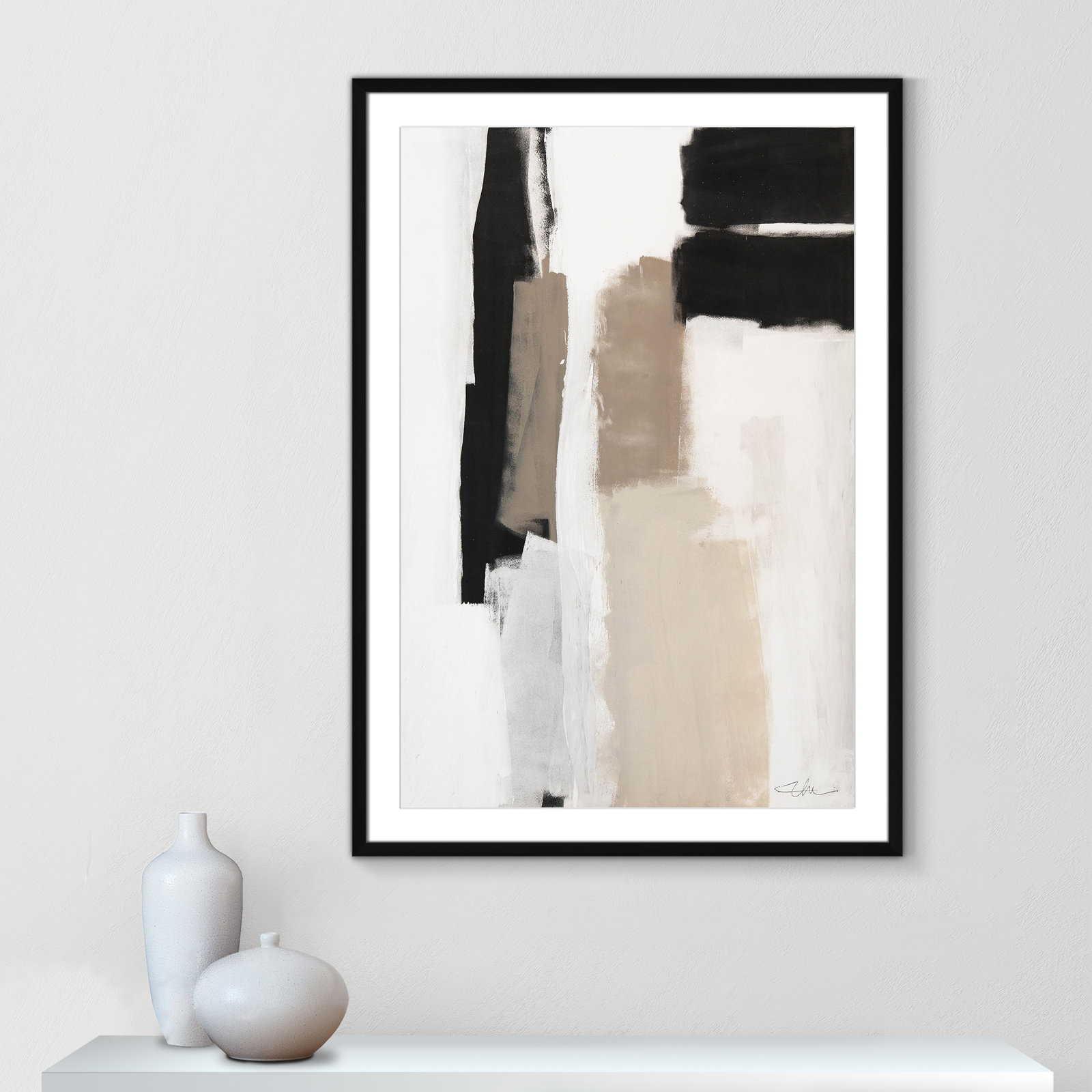 Giverny Earth Scapes II by  Print, Yes, Black Single Picture Frame, 41.5" H x 29.5" W x 1.25" D