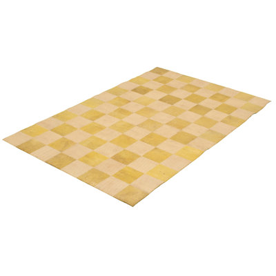 Tapis de surface dorée/foncée 5 pi x 7 pi 10 po one-of-kind Pyburn