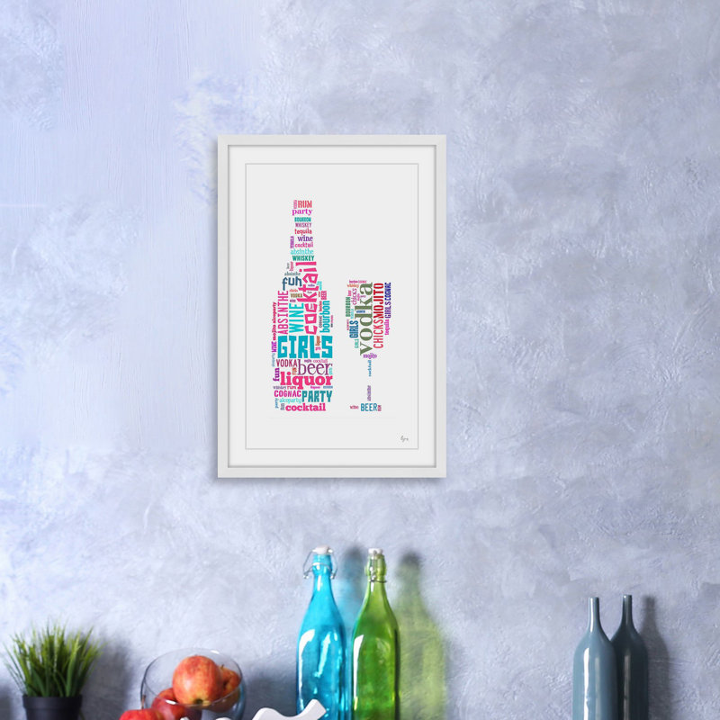« poussins boissons », reproduction d’art encadrée, H 24 po x l 16 po x P 1,5 po