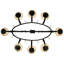 Laramie Steel Handcrafted Oval Chandelier Pot Rack