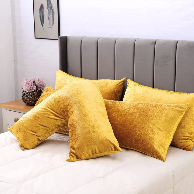 Polyester Medium Support Pillow, Mustard