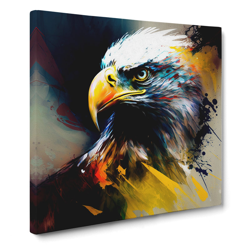 Eagle Abstract Expressionism No.1 - Wrapped Canvas, 35cm H x 35cm W x 3cm D