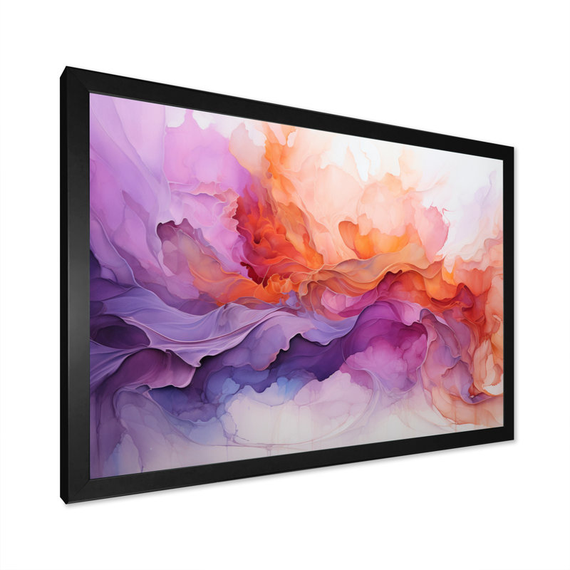 Vibrant tourbillons sur toile, H 30 po x l 40 po x P 1,5 po, Cadre photo noir