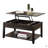 Rustic Oak Coffee Table with Bottom Shelf-36991768
