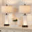 23.25'' Glass USB Table Lamp Set With Built-in Night Light