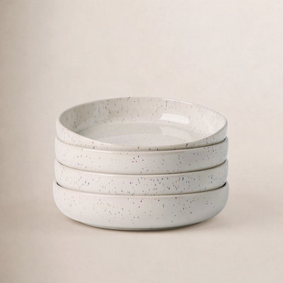 8.5" W Striped Round Pasta Bowls