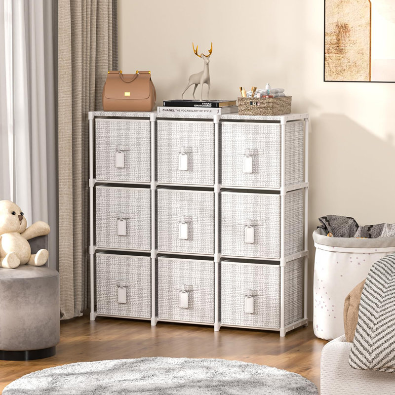 9 Cube Closet Organizer, White