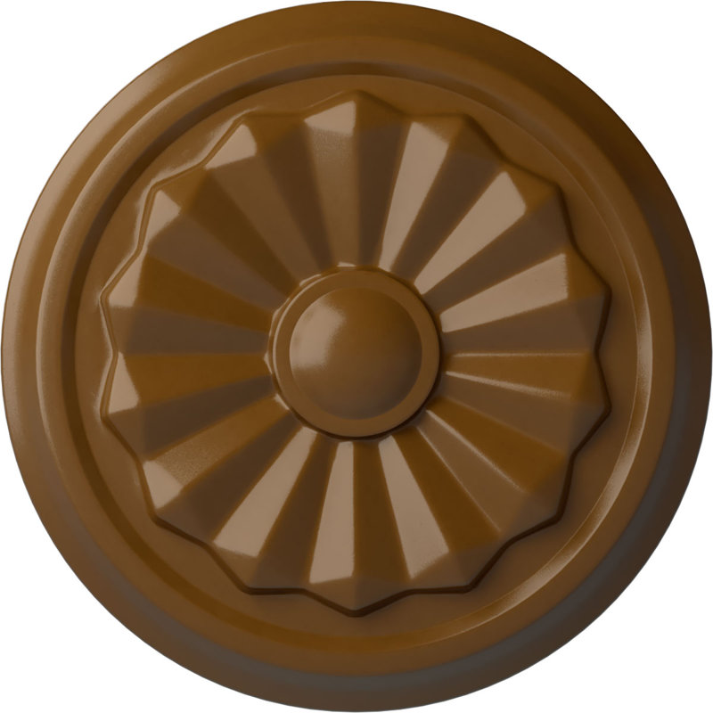 Médaillon de plafond Endurathane Olivia, 7 7/8 po x P 1 1/8 po (convient aux auvents jusqu'à 3 1/2 po), Topaze fumée