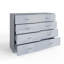 Brendle 8 Drawer Chest: 104cm Wide - High Gloss Front with Chrome Handles, Scratch Resistant-483622009