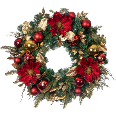 Inis Faux Lighted 30'' Wreath