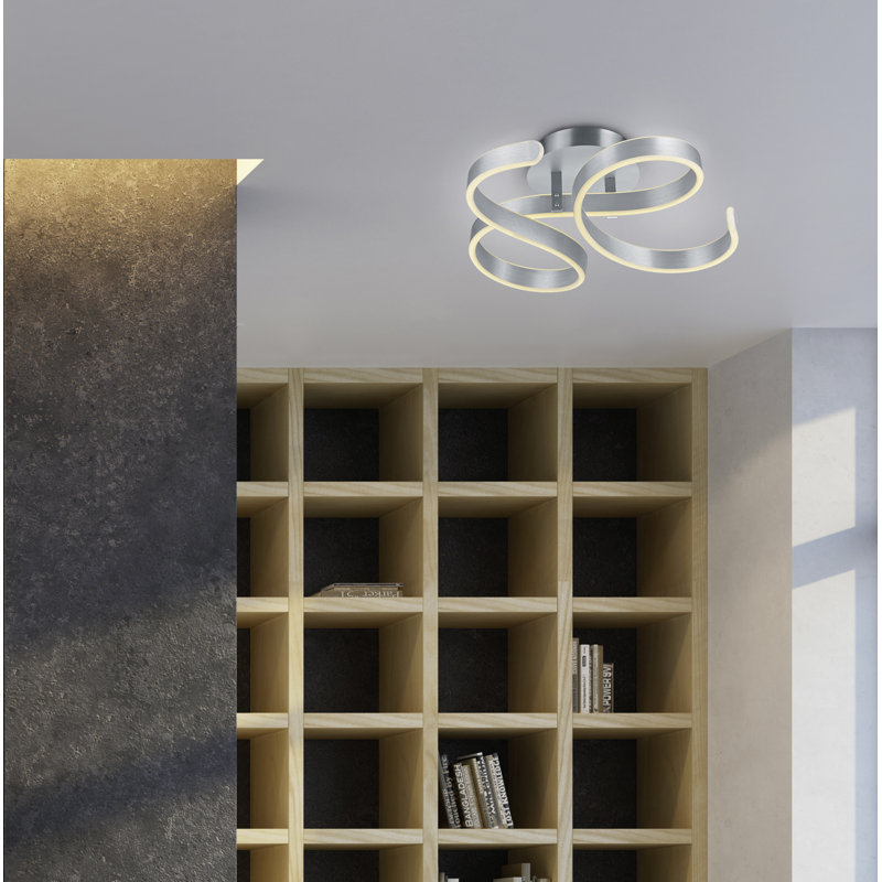 Suffield 1-Light 54cm LED Semi Flush Mount, Silver