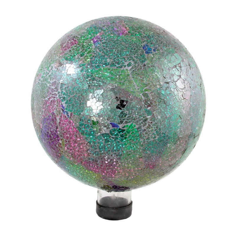 Boule de jardin 10 po, Vert / mauve