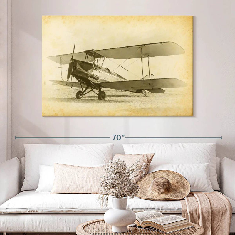 Croquis d'avion Mehar Vintage, H 34 po x l 51 po