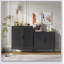 Metal Storage Cabinet with 2 Doors and 2 Adjustable Shelves, Steel Storage Cabinet