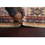Tapis rose / gris en laine noué à la main de conception unique 9 pi 2 po x 11 pi 7 po Garyn