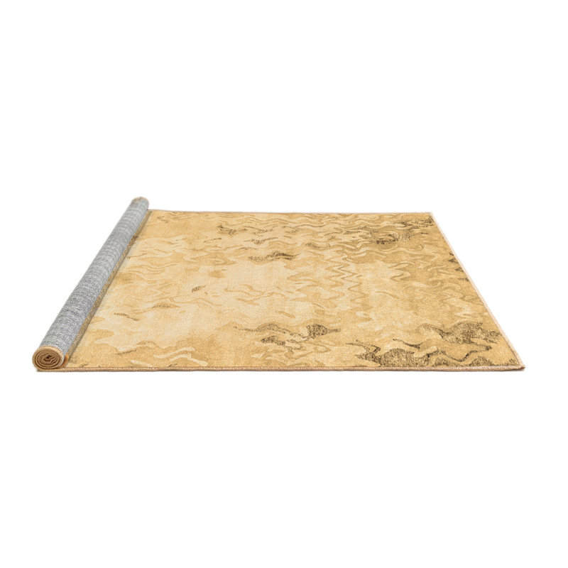 Leemichael Washable Abstract Indoor Rug, Round 7'