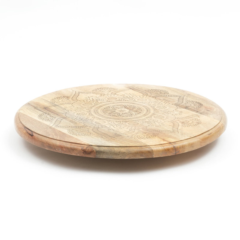 World Menagerie Mango Wood Lazy Susan