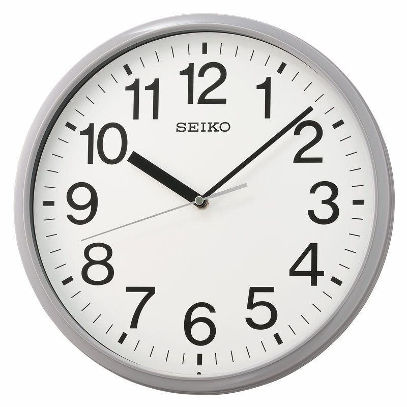 QXA756NLH Wall Clock, Gray, Gray