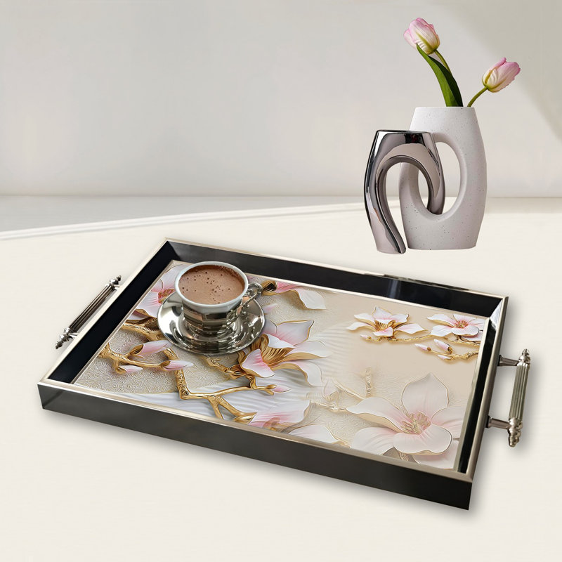 Élégant plateau en verre de 19,7 po x 11,4 po x 1,4 po | Fabrication 100% verre durable | Facile à nettoyer avec un chiffon humide | Idéal pour le service, la présentation décorative et l'organisation | Ajout élégant à la décoration intérieure