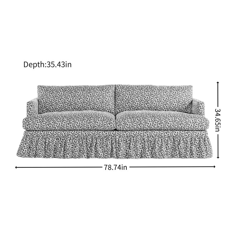 American-style Retro Design Fabric Sofa